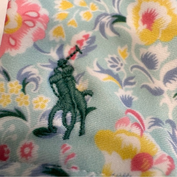 NWT Polo Ralph Lauren Floral Ruffled Criss Cross Back  Swimsuit Girls Size 6X - Picture 3 of 11